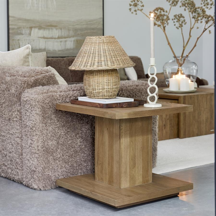 Rivièra Maison Vermont Bijzettafel | Eikenhout | H55xB60xD60 cm