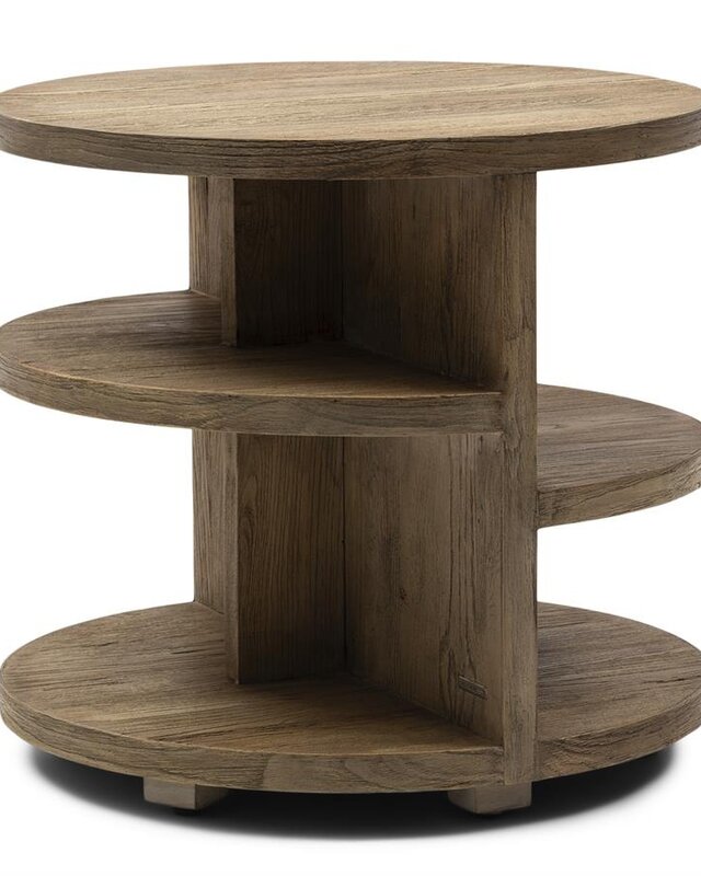 Rivièra Maison Del Rey Bijzettafel | Eikenhout | H55xD60 cm