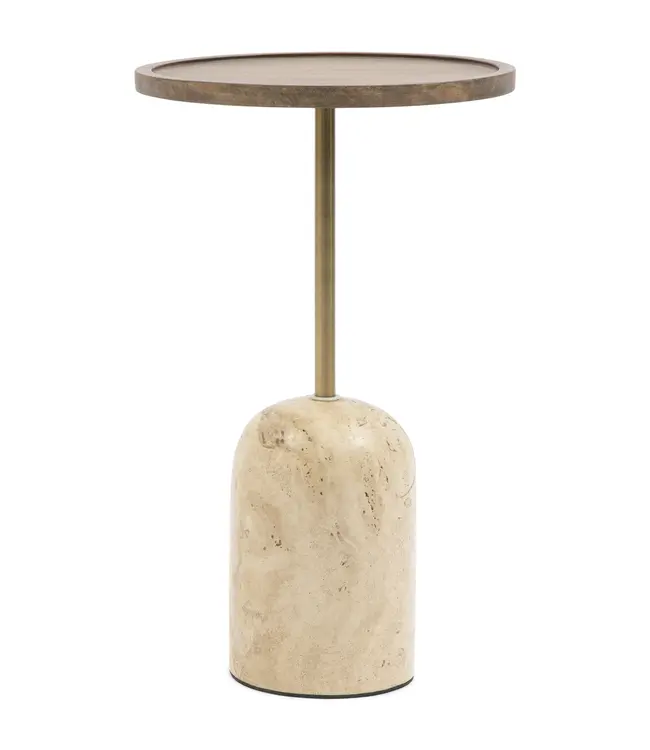Rivièra Maison Malibu Bijzettafel | Mangohout | H55 x D35 cm