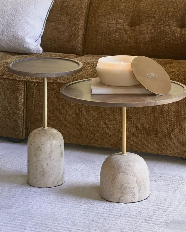 Rivièra Maison Malibu Bijzettafel | Mangohout | H55 x D35 cm