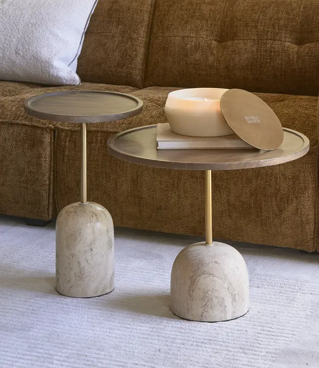 Rivièra Maison Malibu Bijzettafel | Mangohout | H55 x D35 cm