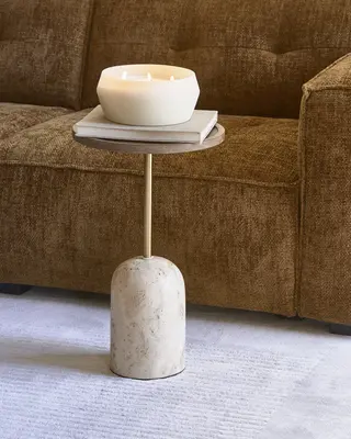 Rivièra Maison Malibu Bijzettafel | Mangohout | H55 x D35 cm