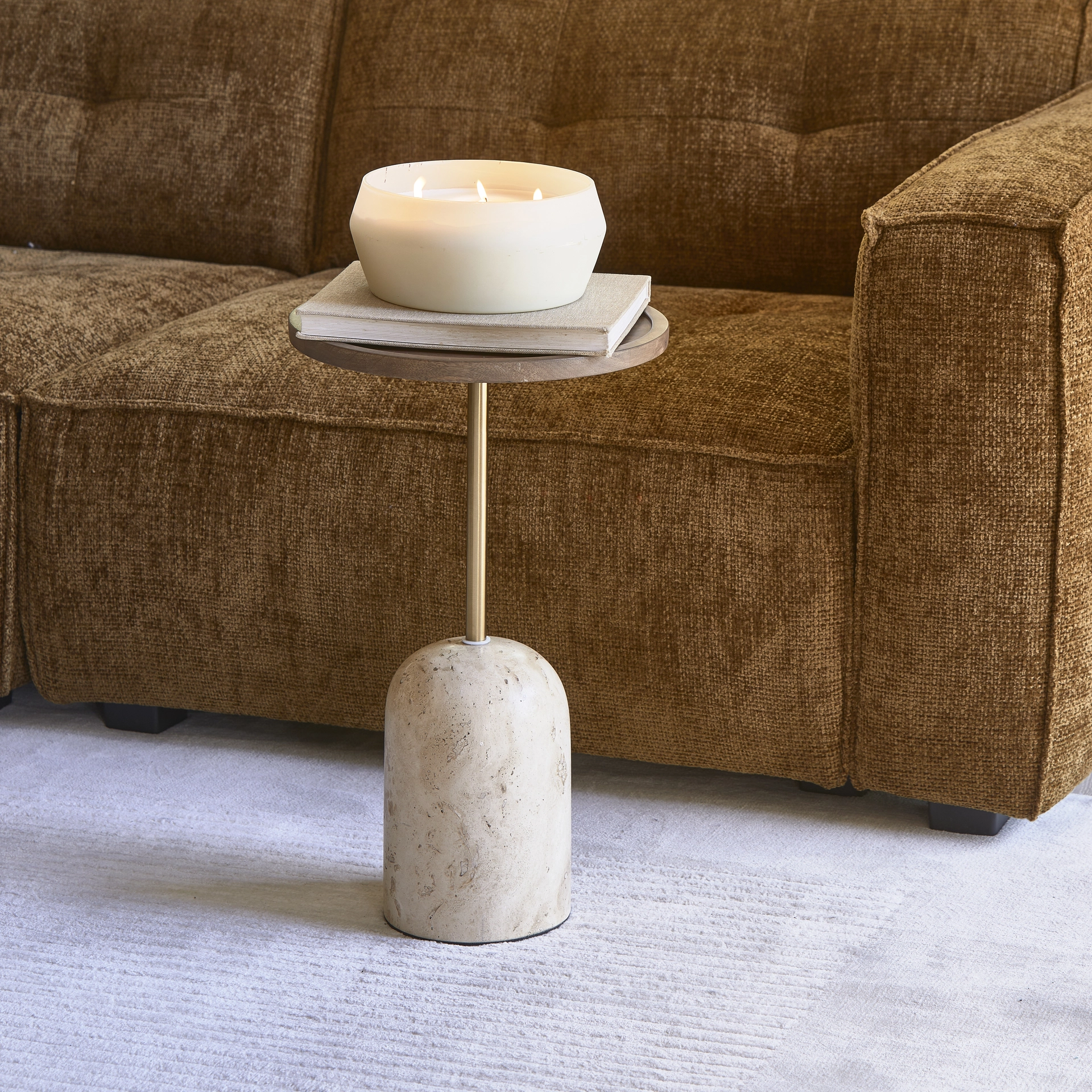 Rivièra Maison Malibu Bijzettafel | Mangohout | H55 x D35 cm