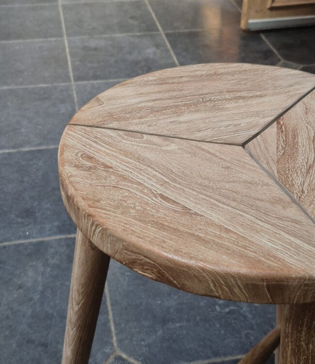 Gommaire Barstoel Asti | Teakhout | Naturel | H66xB45xD43,2 cm