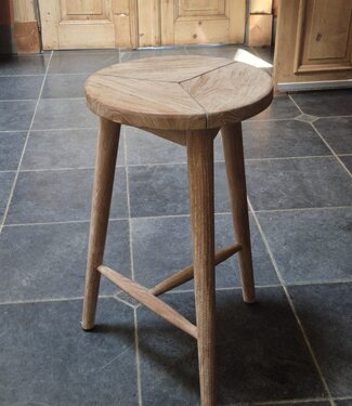 Gommaire Barstoel Asti | Teakhout | Naturel | H66xB45xD43,2 cm