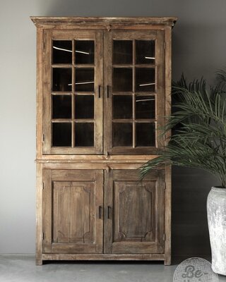Be-Uniq 4-Deurs Vitrinekast | India | H240xB135xD38 cm