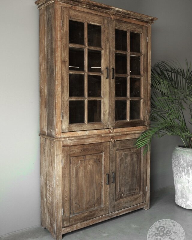 Be-Uniq 4-Deurs Vitrinekast | India | H240xB135xD38 cm