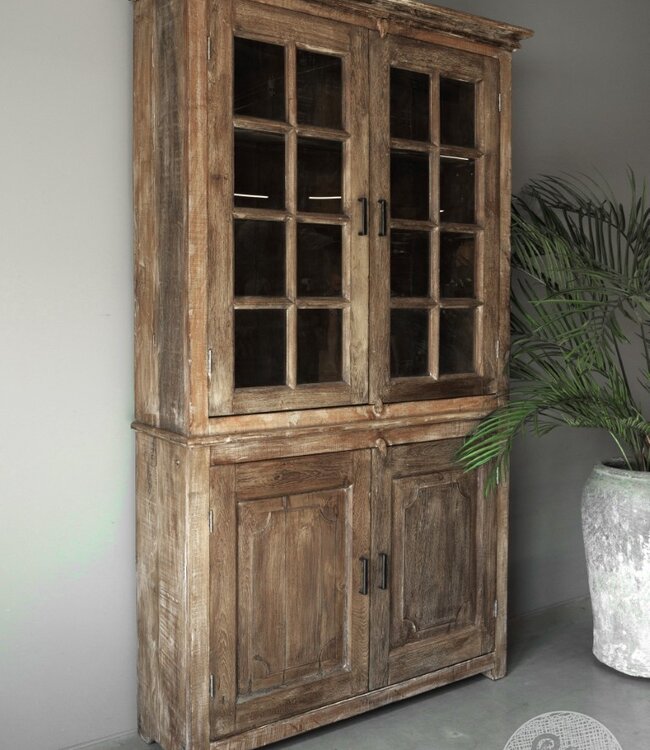 Be-Uniq 4-Deurs Vitrinekast | India | H240xB135xD38 cm
