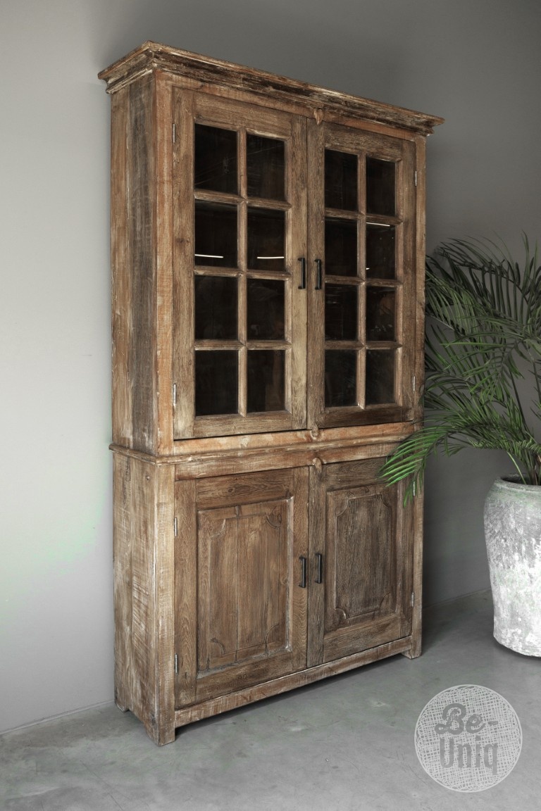 Be-Uniq 4-Deurs Vitrinekast | India | H240xB135xD38 cm