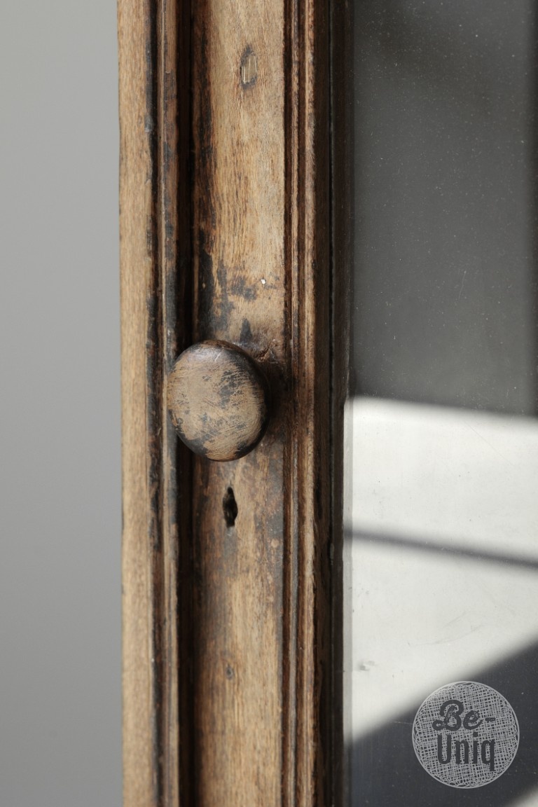 Be-Uniq Oude Vitrinekast Met Spiegelwand | India | H126 cm
