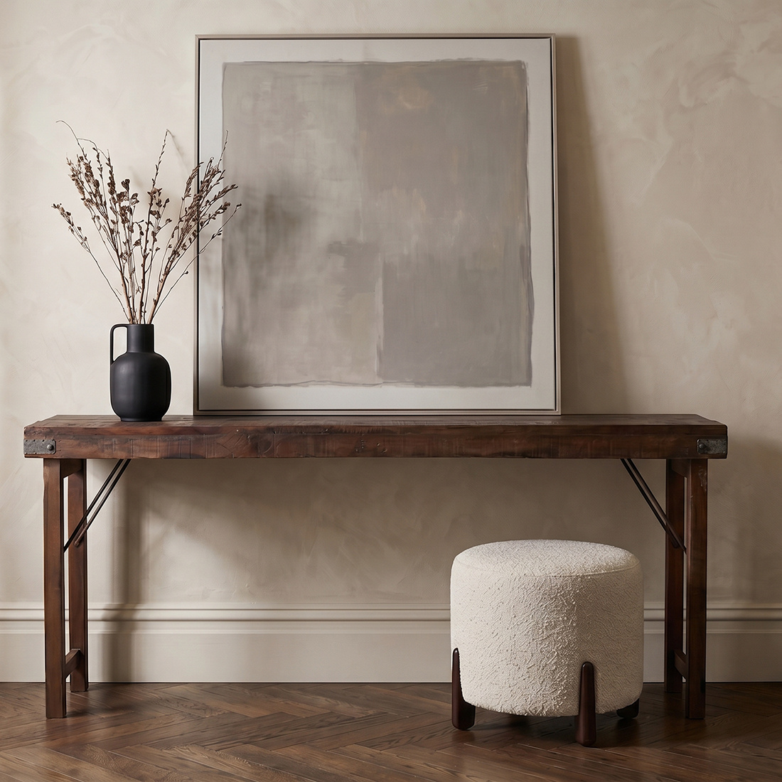 Raw Materials Amsterdam Inklapbare Tafel | Bruin | H76 x B165 x D40 cm