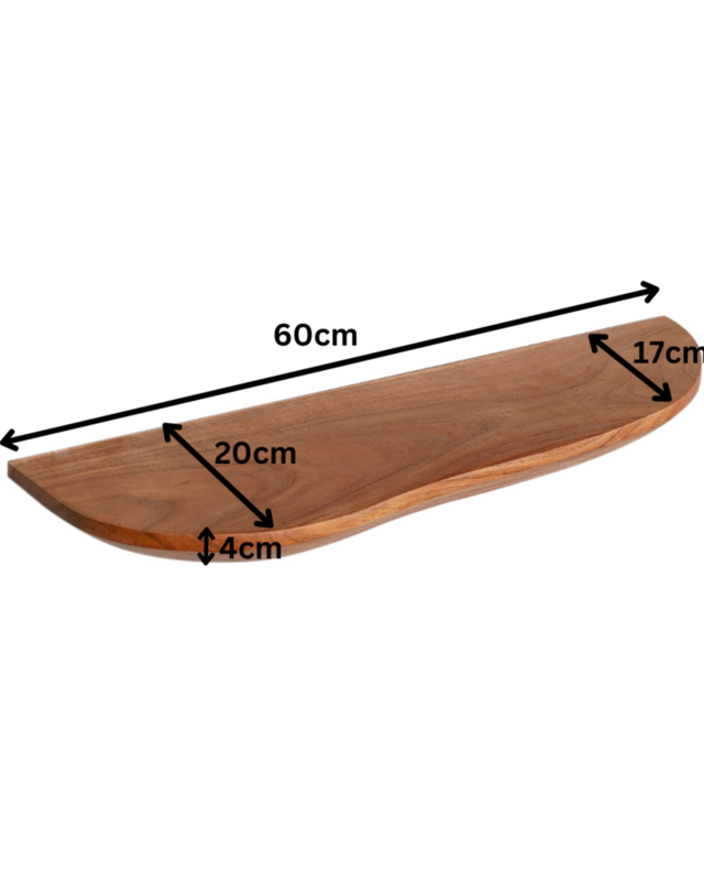 Starfurn Wandplank Live edge | 60 cm | Set van 2
