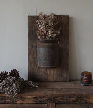 Rene Houtman Wandpaneel Met Vaas/Kruik | Houten Lijst | Nr 2 | H56xB35 cm