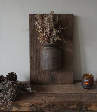 Rene Houtman Wandpaneel Met Vaas/Kruik | Houten Lijst | Nr 3 | H56xB35 cm
