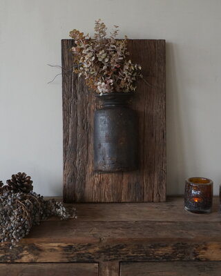 Rene Houtman Wandpaneel Met Vaas/Kruik | Houten Lijst | Nr 5 | H56xB35,5 cm