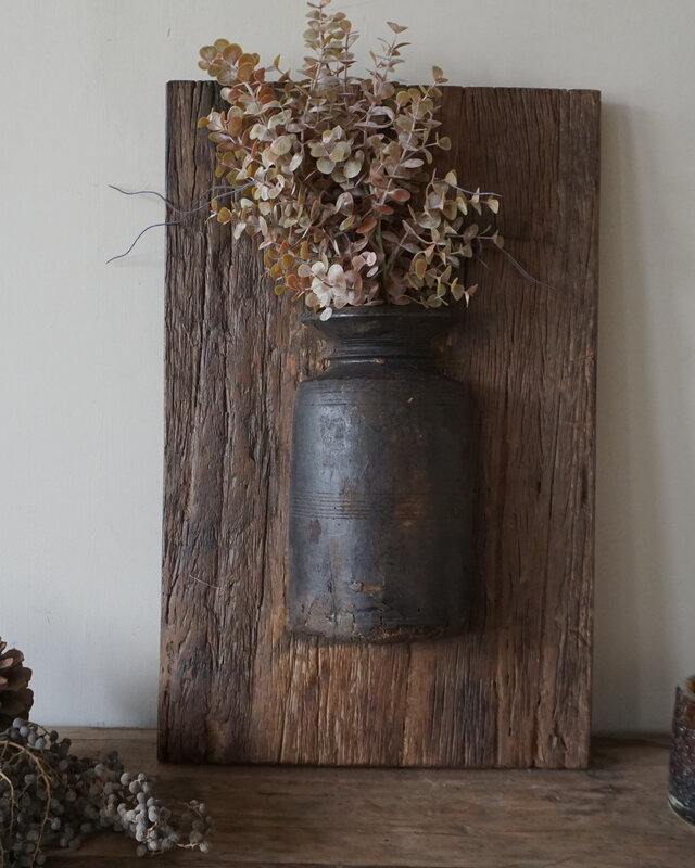 Rene Houtman Wandpaneel Met Vaas/Kruik | Houten Lijst | Nr 5 | H56xB35,5 cm