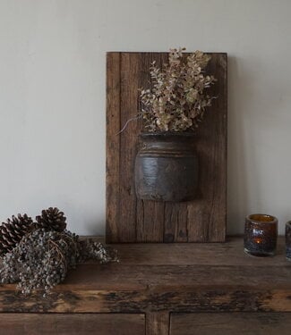 Rene Houtman Wandpaneel Met Vaas/Kruik | Houten Lijst | Nr 6 | H56xB35,5 cm