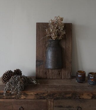 Rene Houtman Wandpaneel Met Vaas/Kruik | Houten Lijst | Nr 7 | H56xB35,5 cm