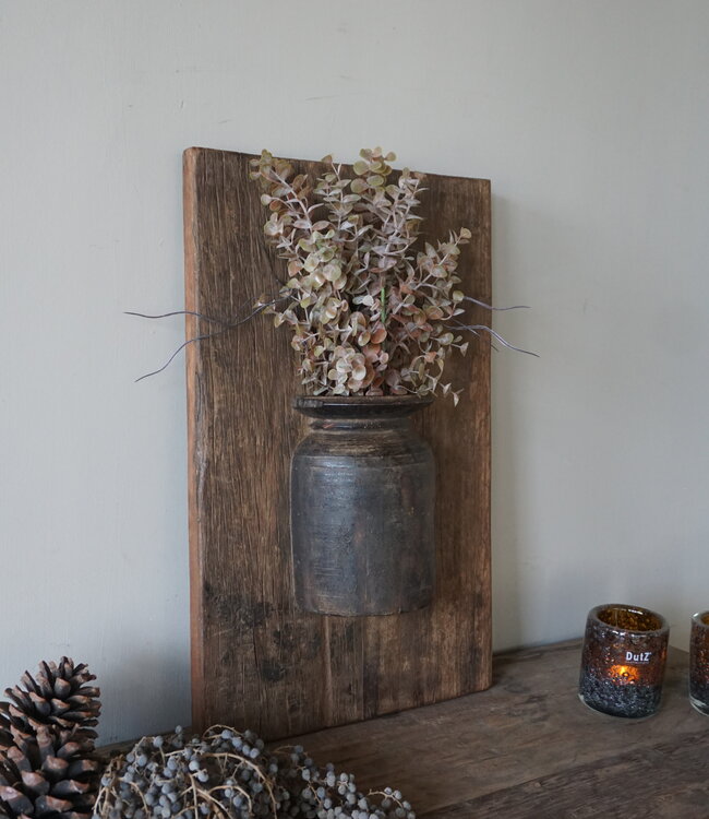 Rene Houtman Wandpaneel Met Vaas/Kruik | Houten Lijst | Nr 11 | H56xB35,5 cm