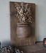 Rene Houtman Wandpaneel Met Vaas/Kruik | Houten Lijst | Nr 12 | H56xB35 cm