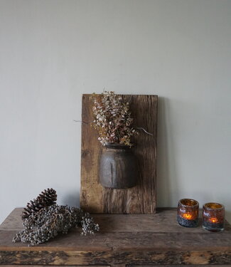 Rene Houtman Wandpaneel Met Vaas/Kruik | Houten Lijst | Nr 14 | H56xB35,5 cm