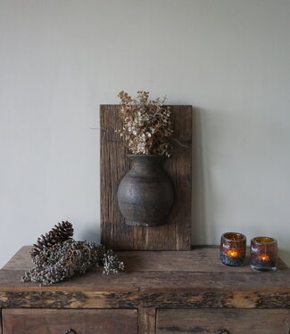 Rene Houtman Wandpaneel Met Vaas/Kruik | Houten Lijst | Nr 15 | H56xB35 cm