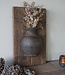 Rene Houtman Wandpaneel Met Vaas/Kruik | Houten Lijst | Nr 15 | H56xB35 cm