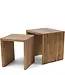 Rivièra Maison Sant Mateu Bijzettafel | Set Van 2 | Eikenhout