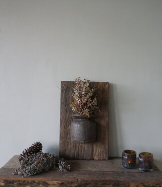 Rene Houtman Wandpaneel Met Vaas/Kruik | Houten Lijst | Nr 18 | H55,5xB35 cm