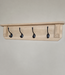 Rene Houtman Kapstok Eikenhout 4-Haaks Gezandstraald B97 x H23 x D9 Cm