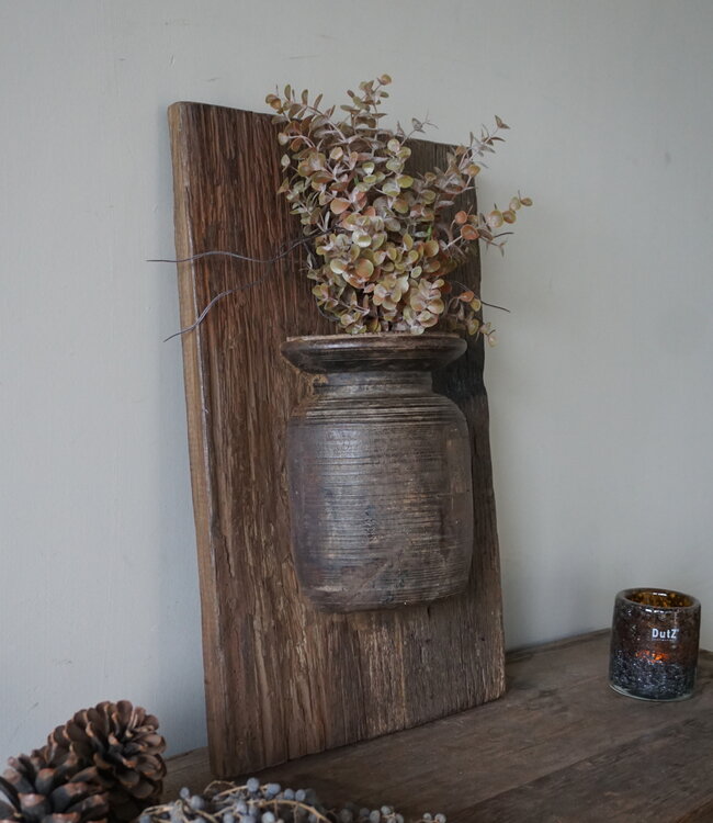 Rene Houtman Wandpaneel Met Vaas/Kruik | Houten Lijst | Nr 35 | H56xB35,5 cm