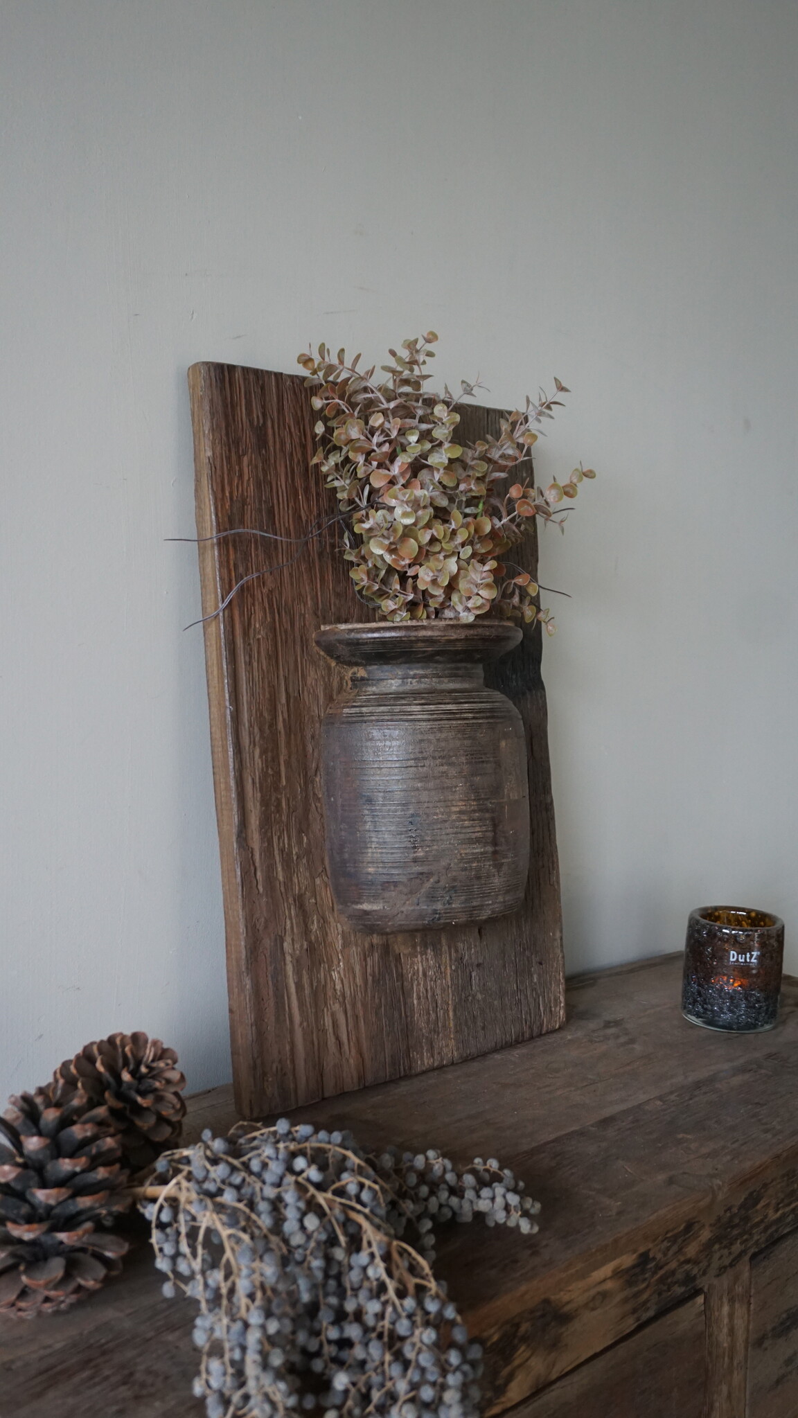 Rene Houtman Wandpaneel Met Vaas/Kruik | Houten Lijst | Nr 35 | H56xB35,5 cm