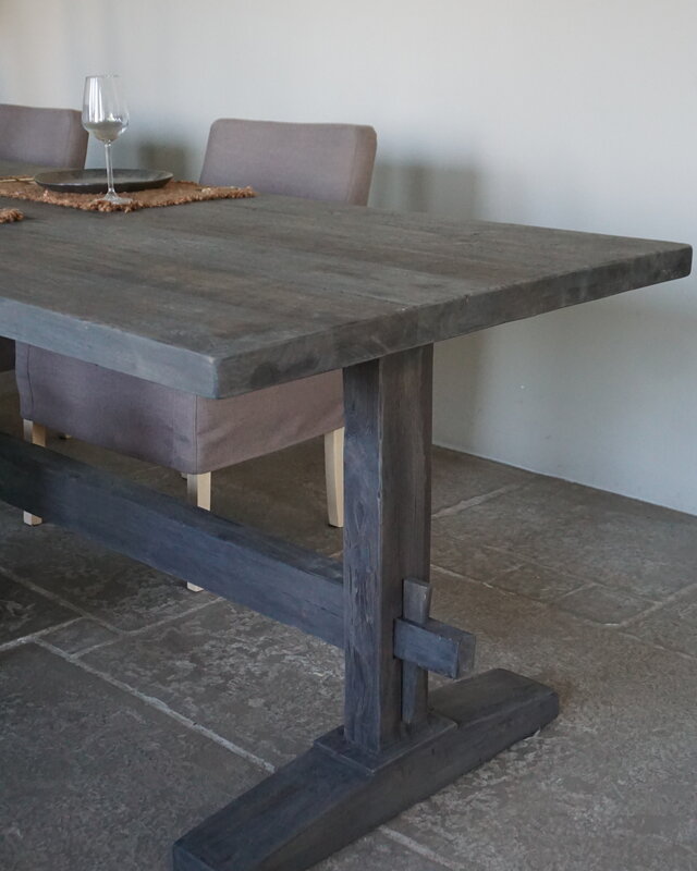 Luksa Home Collection Houten Eettafel Thomas | Antique Grey | Kies Maat