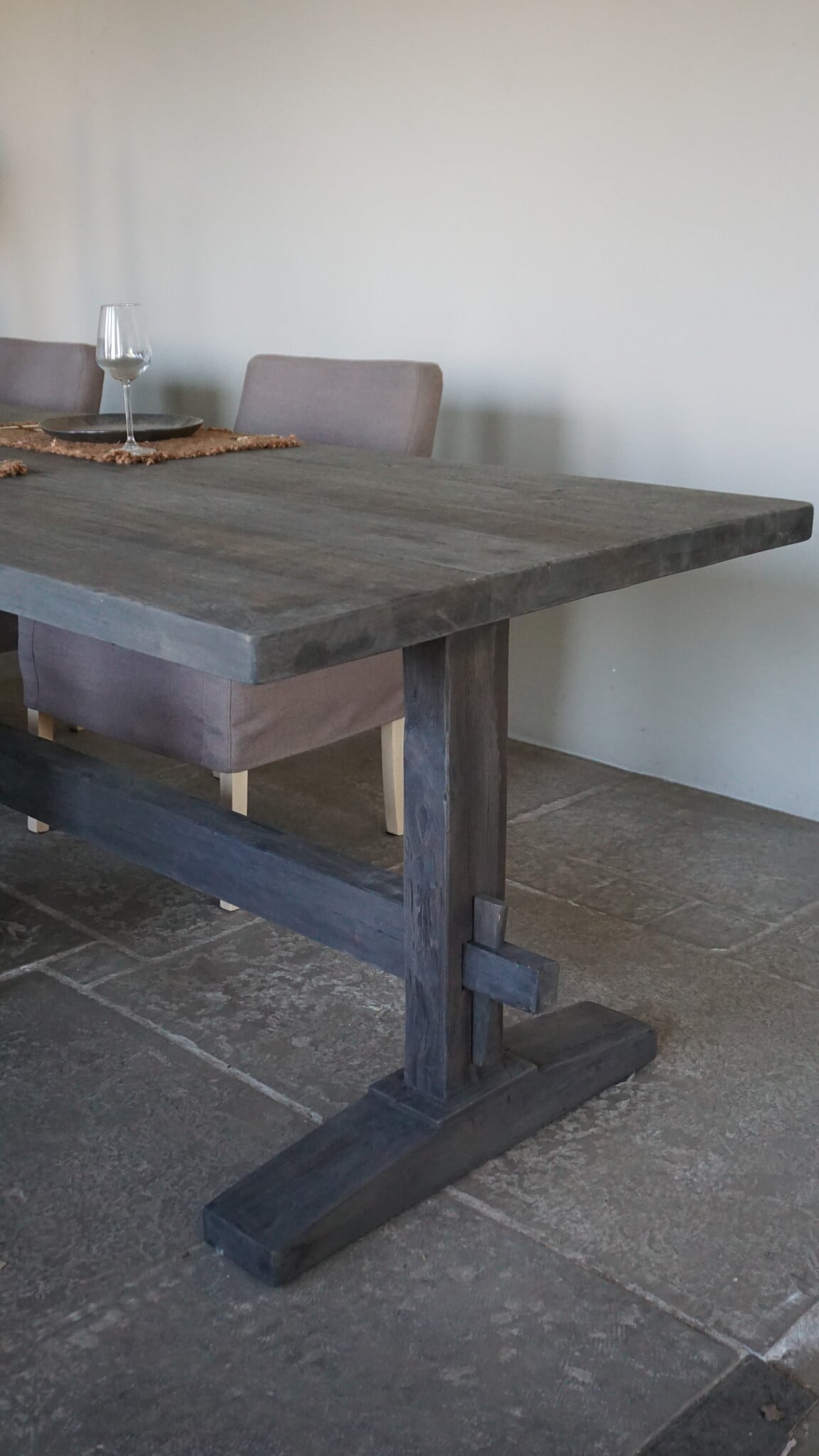 Luksa Home Collection Houten Eettafel Thomas | Antique Grey | Kies Maat