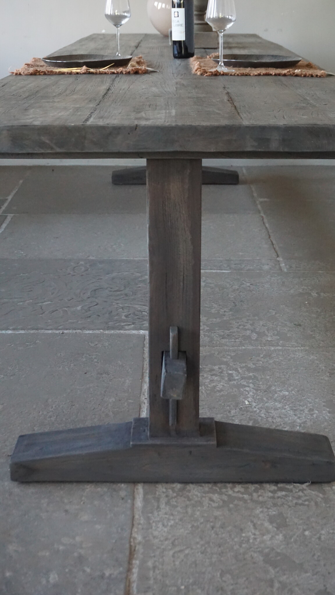 Luksa Home Collection Houten Eettafel Thomas | Antique Grey | Kies Maat