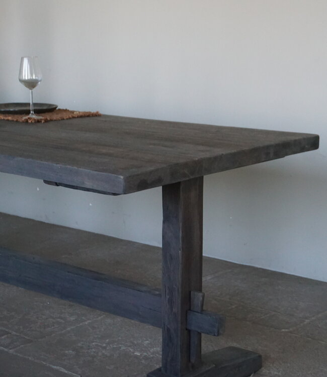 Luksa Home Collection Houten Eettafel Thomas | Antique Grey | Kies Maat