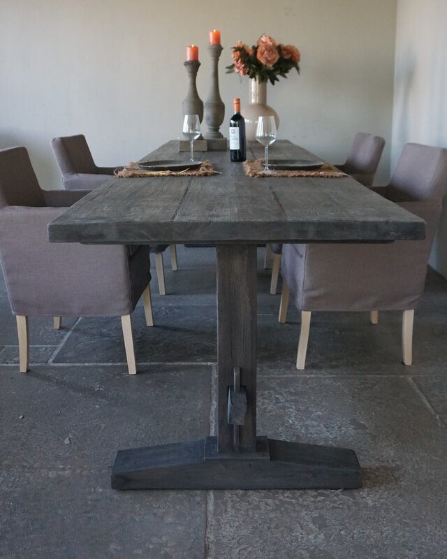 Luksa Home Collection Houten Eettafel Thomas | Antique Grey | Kies Maat