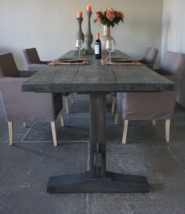 Luksa Home Collection Houten Eettafel Thomas | Antique Grey | Kies Maat