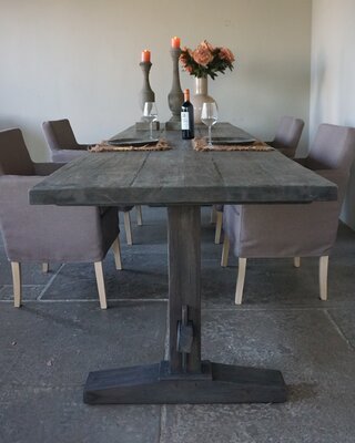 Luksa Home Collection Houten Eettafel Thomas | Antique Grey | Kies Maat