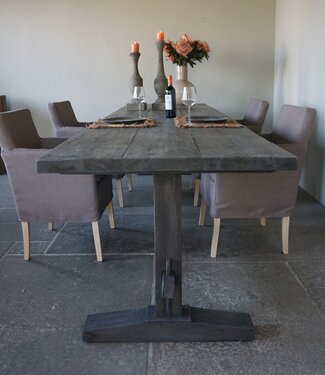 Luksa Home Collection Houten Eettafel Thomas | Antique Grey | Kies Maat
