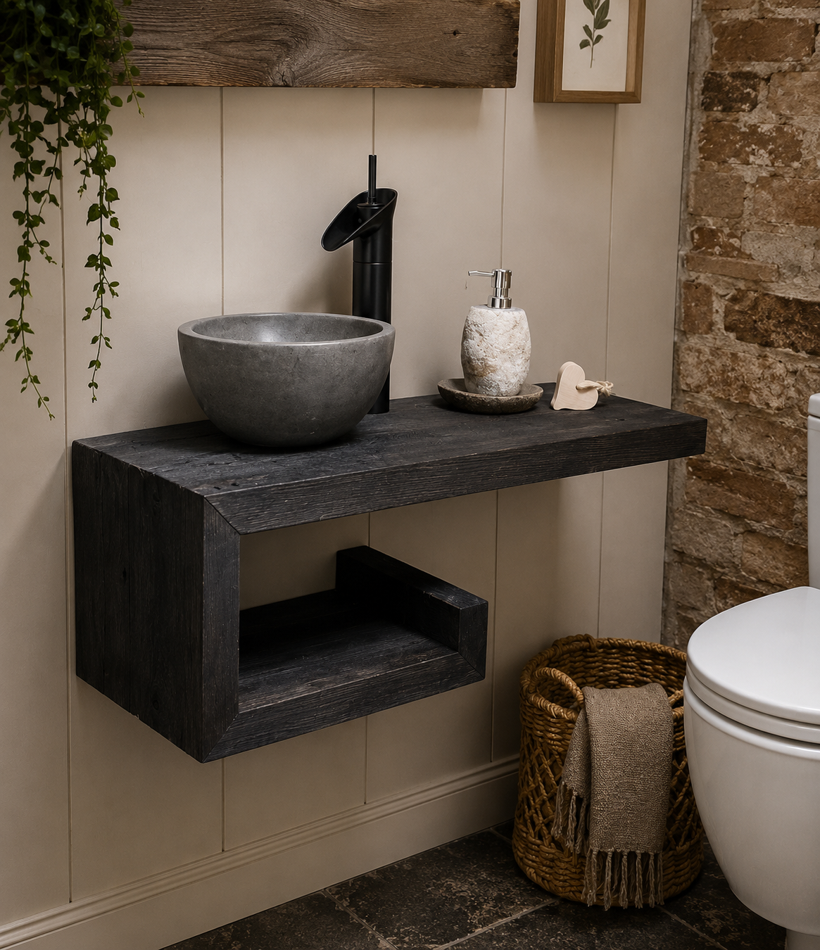 Rene Houtman Rosa - Fonteinmeubelset -  Black - Beton - Black
