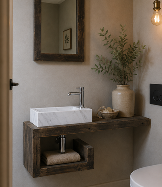 Rene Houtman Rosa - Fonteinmeubelset - Marmer - Chroom