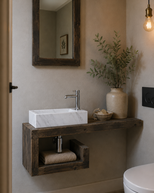 Rene Houtman Rosa - Fonteinmeubelset - Marmer - Chroom