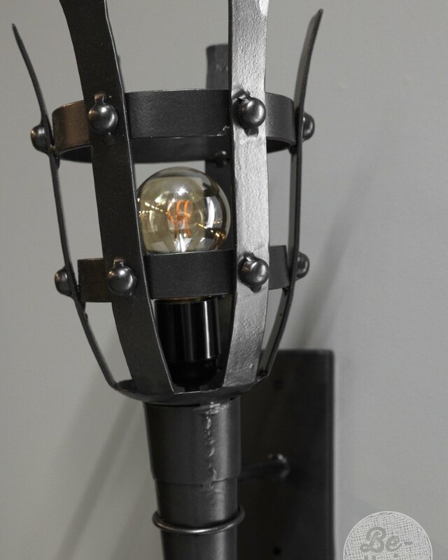 Be-Uniq Wandlamp Kasteel | Gun Metal | H52xB17xD30 cm