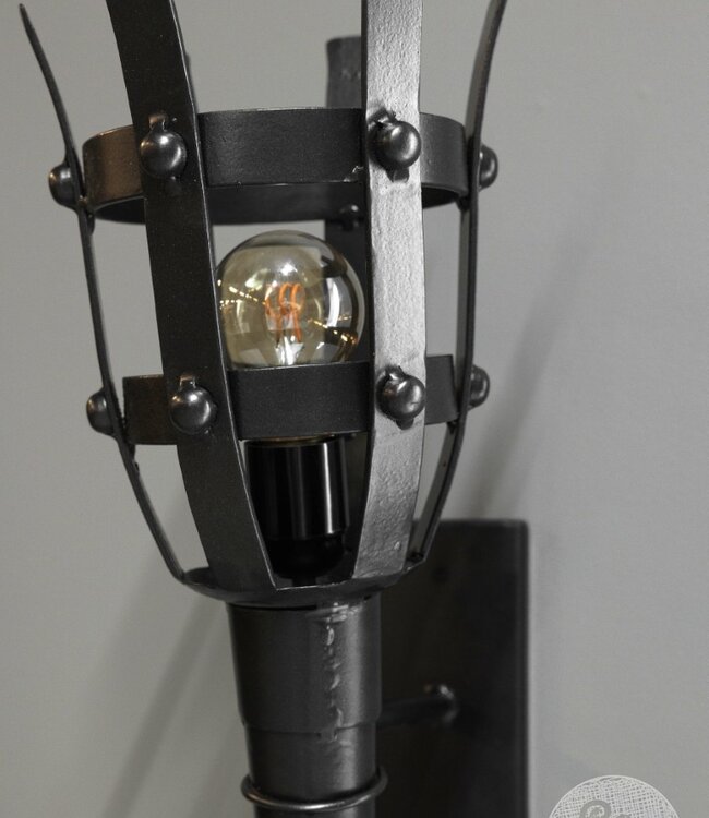 Be-Uniq Wandlamp Kasteel | Gun Metal | H52xB17xD30 cm
