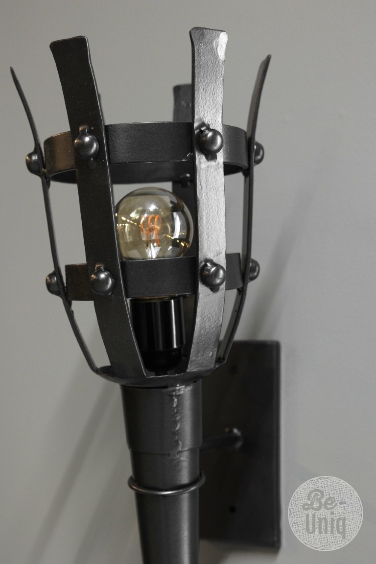 Be-Uniq Wandlamp Kasteel | Gun Metal | H52xB17xD30 cm