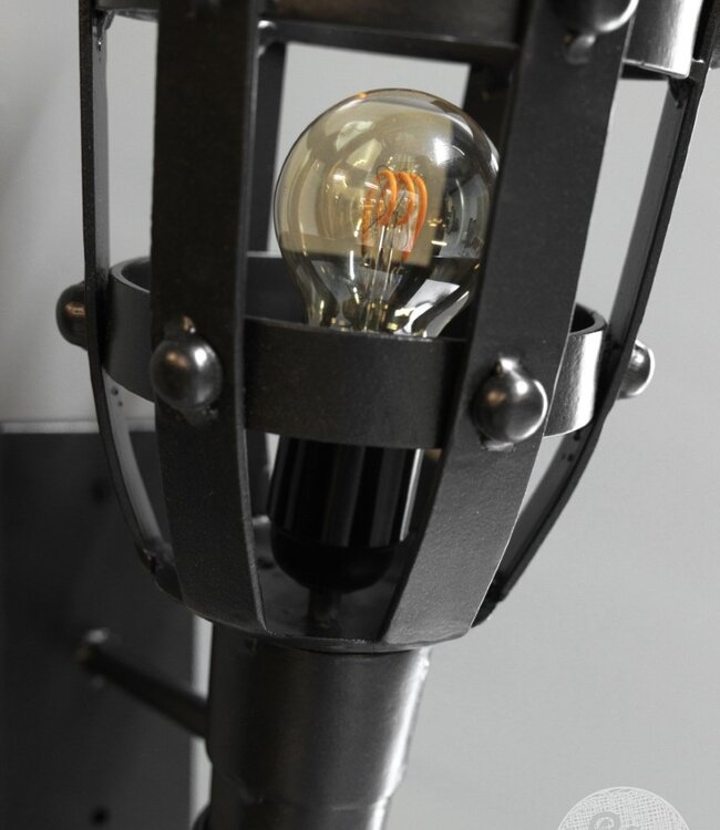 Be-Uniq Wandlamp Kasteel | Gun Metal | H52xB17xD30 cm