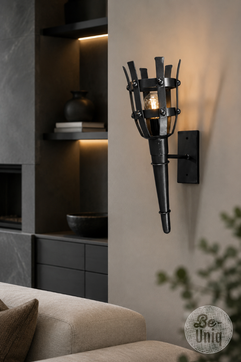 Be-Uniq Wandlamp Kasteel | Gun Metal | H52xB17xD30 cm