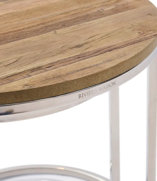 Rivièra Maison Soho Bijzettafel | Set Van 2 | Gerecycled Iepenhout