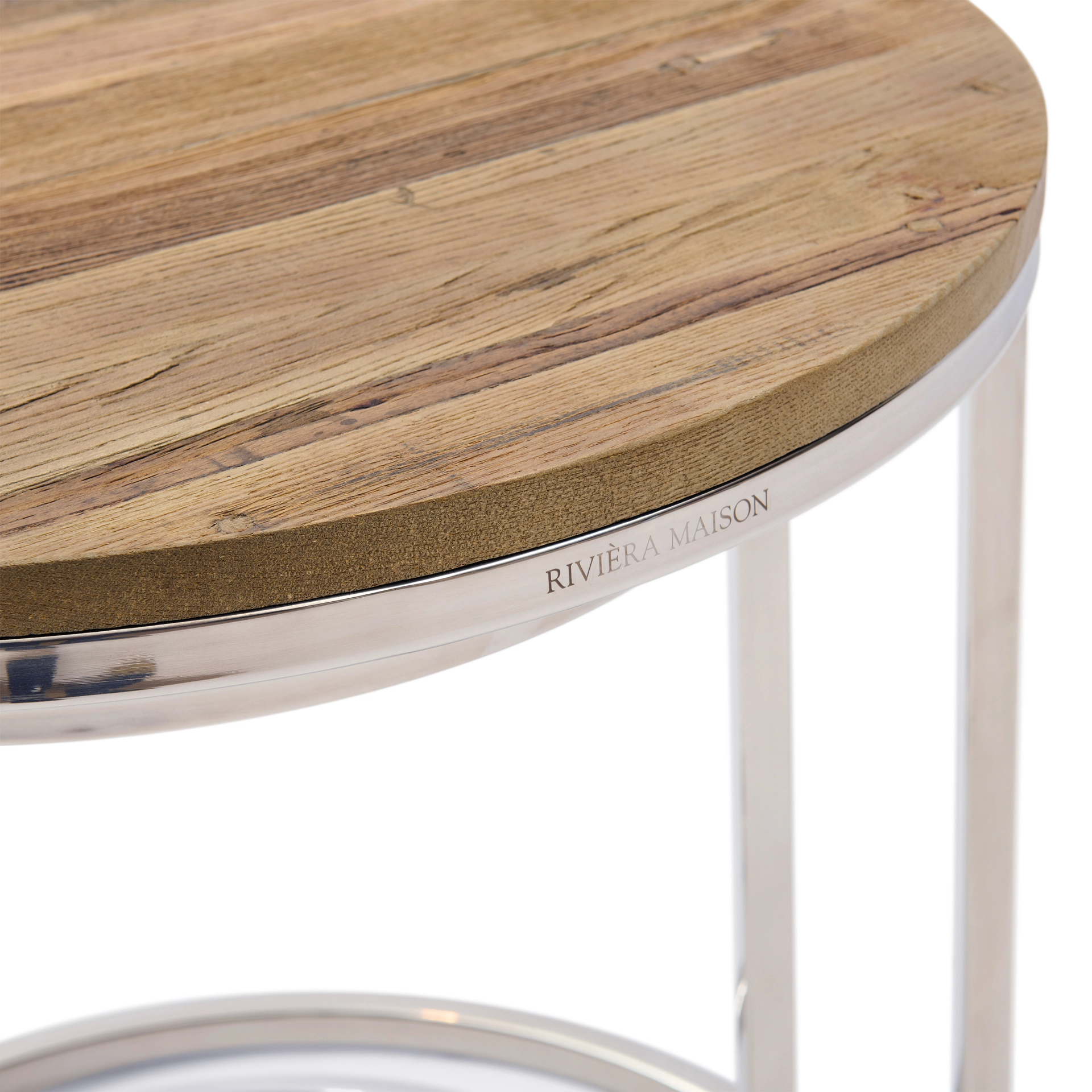 Rivièra Maison Soho Bijzettafel | Set Van 2 | Gerecycled Iepenhout